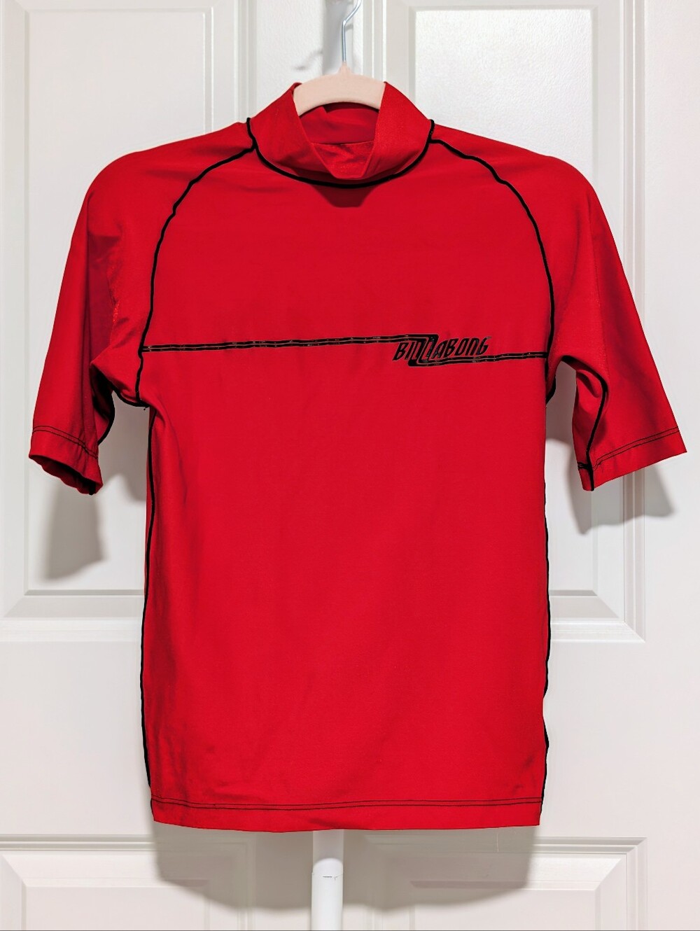 Vintage 1990s Red Billabong Surfing Rash Guard USA Men's Size M Medium Small